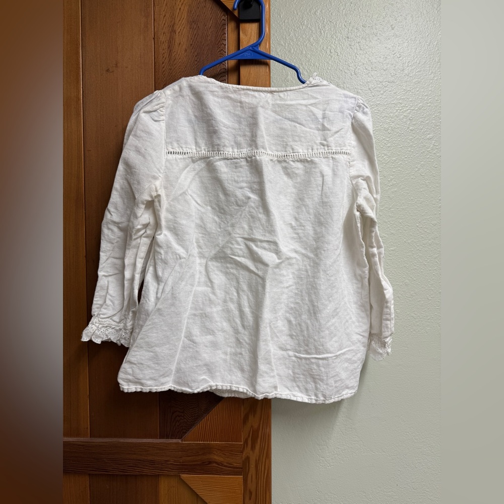 Sezane White Ruffle top - Picture 2 of 3